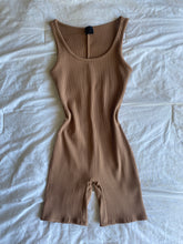 Load image into Gallery viewer, Snatched Ribbed Romper - Mocha
