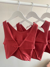 Load image into Gallery viewer, Anahi Reversible Criss Cross Top // Deep Red

