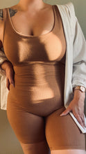 Load image into Gallery viewer, Snatched Ribbed Romper - Mocha
