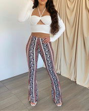 Load image into Gallery viewer, Printed Bell Pants - Rust
